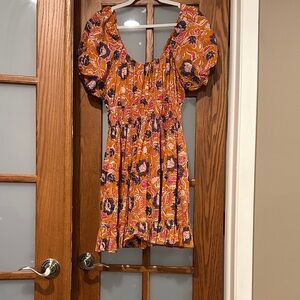 Cleobella Orange Floral Mini Dress​